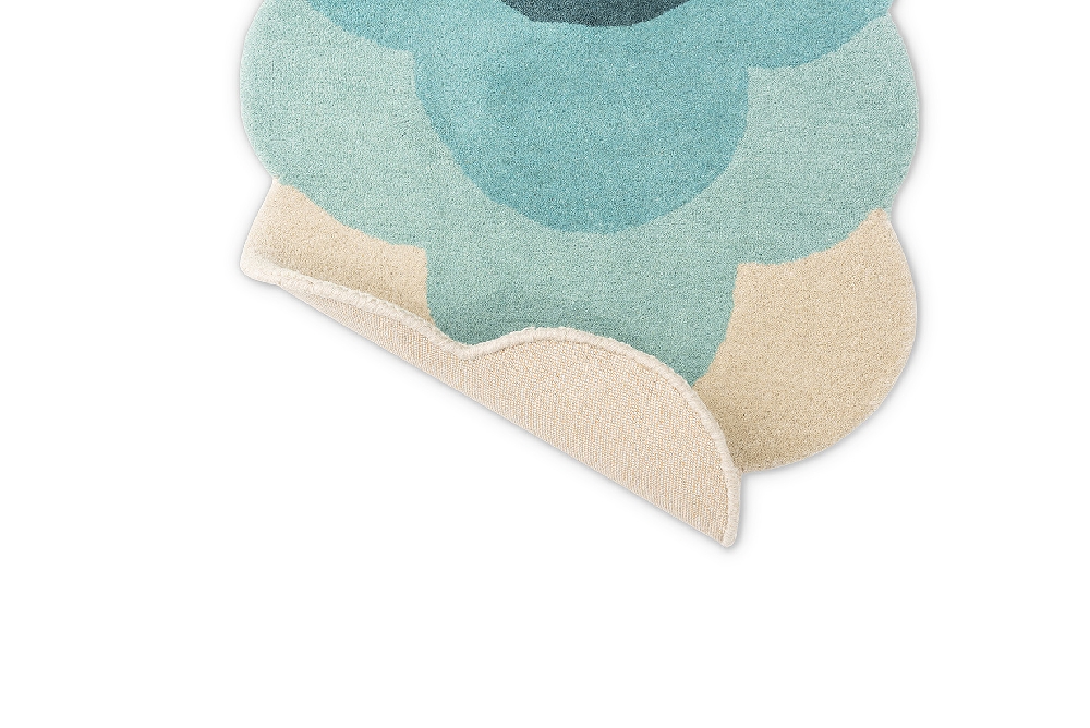 Vlněný koberec ORLA KIELY, Optical flower modrá